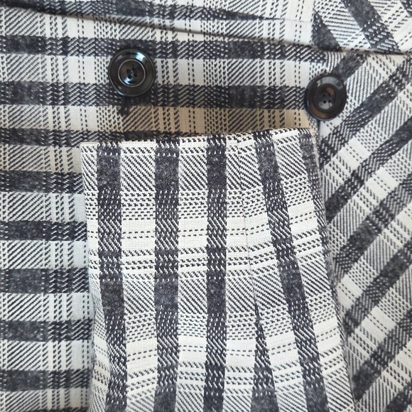 Lewit Jacket Checkered Plaid Peplum Blazer Size M NWOT $450 - Picture 8 of 9